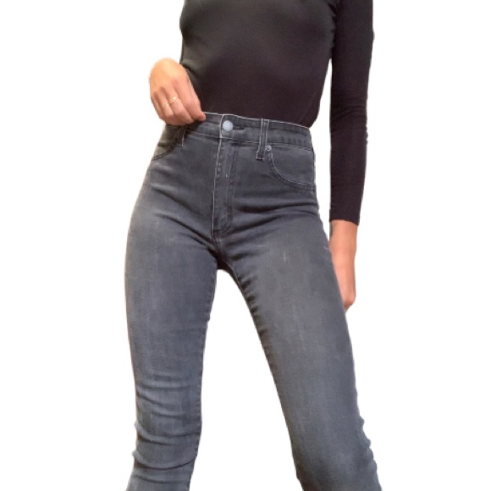 Carmar Los Angeles High Rise Charcoal Skinny Stretch Jeans Size 26